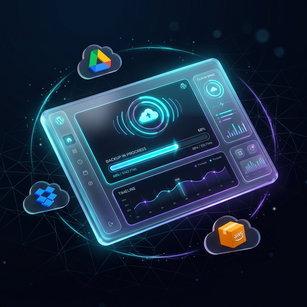 IPow Core dashboard showing automated backup scheduling